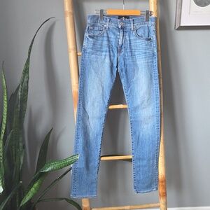 7 For All Mankind Slim Jeans in Light Blue Wash